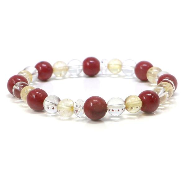 パワーストーン ブレスレット ピーモンタイト＆シトリンコンビブレスレット ビジネス運