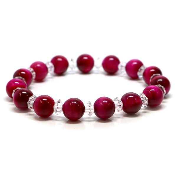 パワーストーン ブレスレット ローズタイガーアイのコンビブレスレット ビジネス運