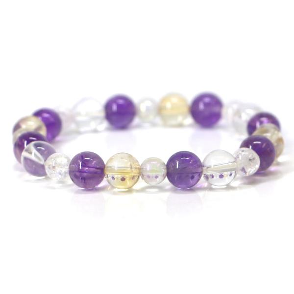 パワーストーン ブレスレット シトリン＆アメジストのコンビブレスレット 癒し