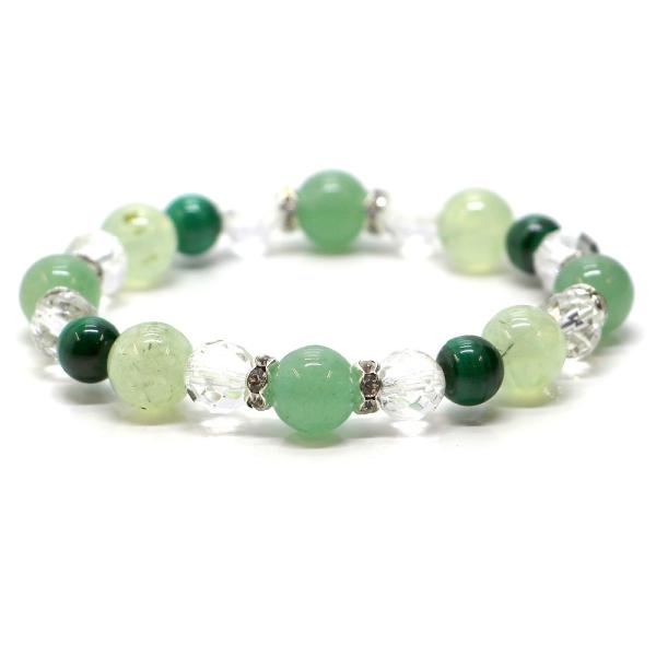 パワーストーン ブレスレット アベンチュリン＆プレナイトのコンビブレスレット 健康運