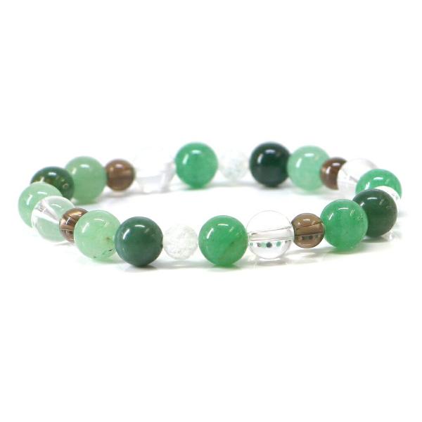 パワーストーン ブレスレット アベンチュリン＆モスアゲートのコンビブレスレット 健康運