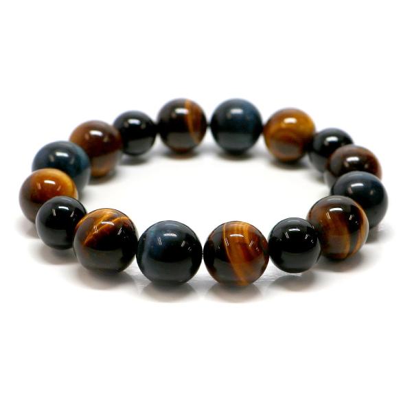 パワーストーン ブレスレット タイガーアイ＆ブルータイガーアイのコンビブレスレット 金運