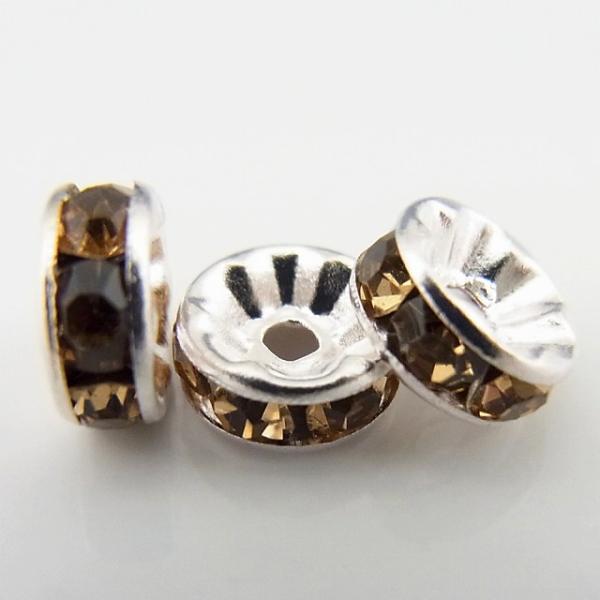 ロンデル/平型/シルバー×ゴールド アクセサリーパーツ