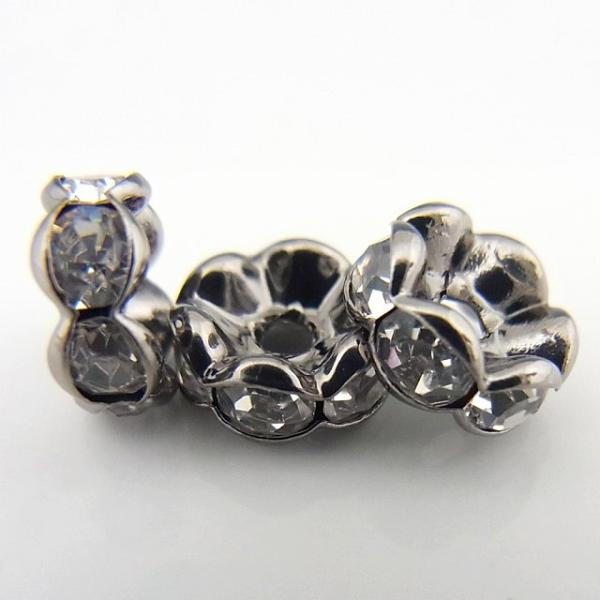 ロンデル/波型/ガンメタリック×クリア アクセサリーパーツ