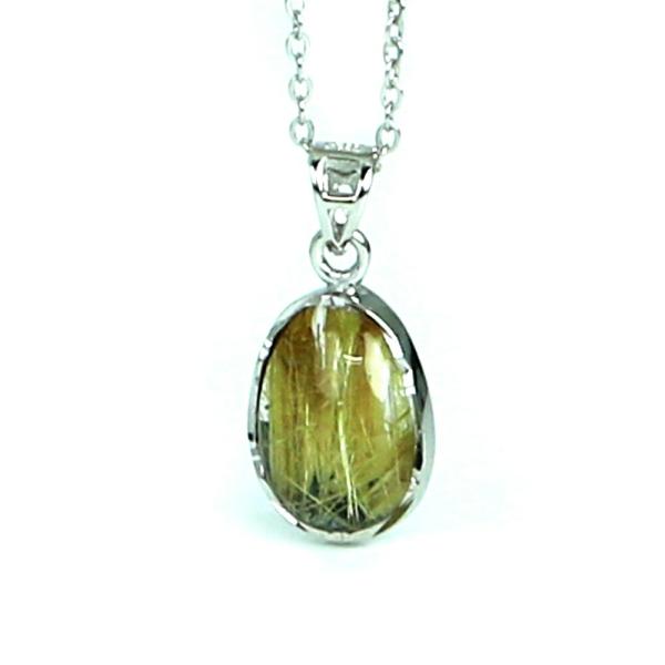 ルチルクォーツ ハイクオリティー シルバー プチペンダント パワーストーン 天然石 アクセサリー ハ...