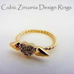 指輪 リング ハートウィング ピンキーリング レディース Ladies SALE セール アクセサリー アクセ CZ ジルコニア