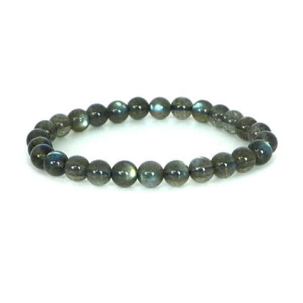 ブラックラブラドライト ハイクオリティー １点もの ブレスレット 数珠 パワーストーン 天然石 アク...