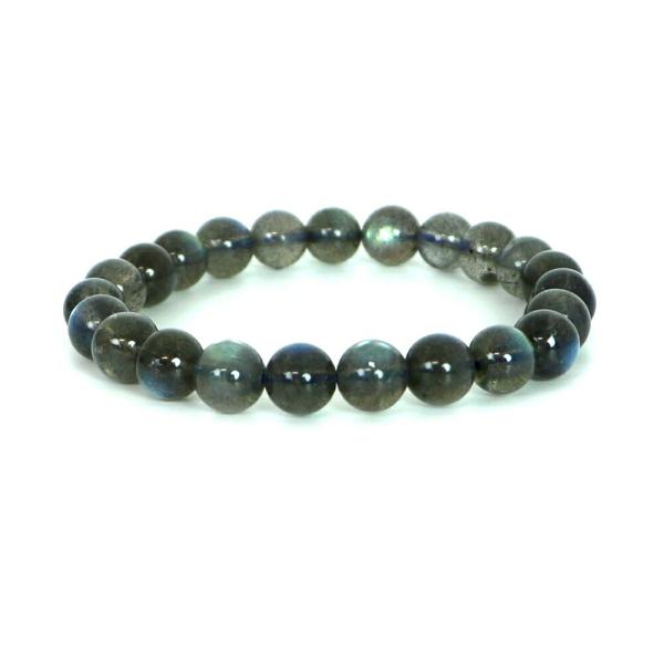 ブラックラブラドライト ハイクオリティー １点もの ブレスレット 数珠 パワーストーン 天然石 アク...