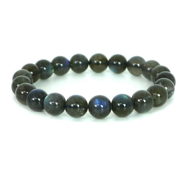 ブラックラブラドライト ハイクオリティー １点もの ブレスレット 数珠 パワーストーン 天然石 アク...