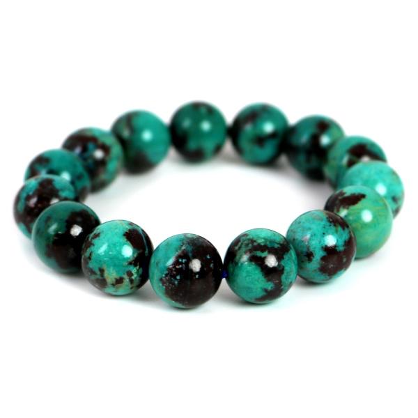 クリソコラ ハイクオリティー １点もの ブレスレット 数珠 パワーストーン 天然石 アクセサリー ハ...