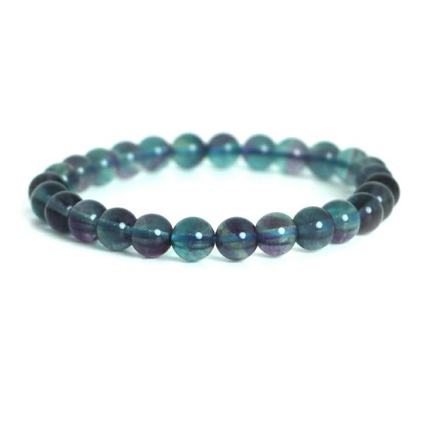 フローライト ハイクオリティー １点もの ブレスレット 数珠 パワーストーン 天然石 アクセサリー ...