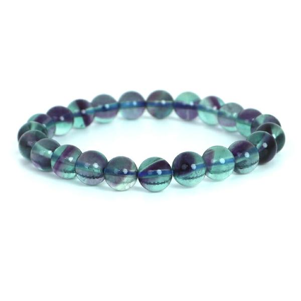 フローライト ハイクオリティー １点もの ブレスレット 数珠 パワーストーン 天然石 アクセサリー ...