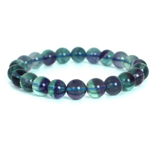 フローライト ハイクオリティー １点もの ブレスレット 数珠 パワーストーン 天然石 アクセサリー ...