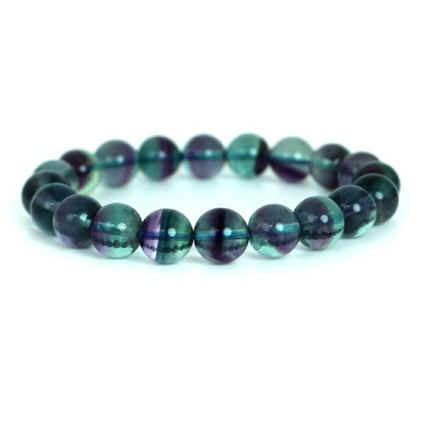 フローライト ハイクオリティー １点もの ブレスレット 数珠 パワーストーン 天然石 アクセサリー ...