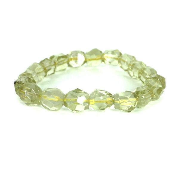 リビアングラス カット ハイクオリティー １点もの ブレスレット 数珠 パワーストーン 天然石 アク...