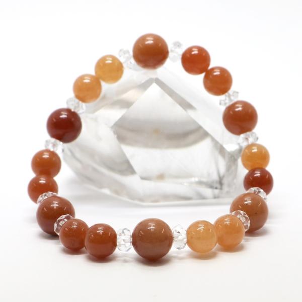 オレンジアベンチュリンコンビブレスレット パワーストーン Bracelet 天然石