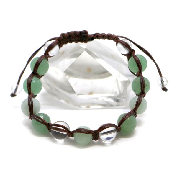 編みひもブレス アベンチュリン 翡翠 天然石ブレス パワーストーン Bracelet
