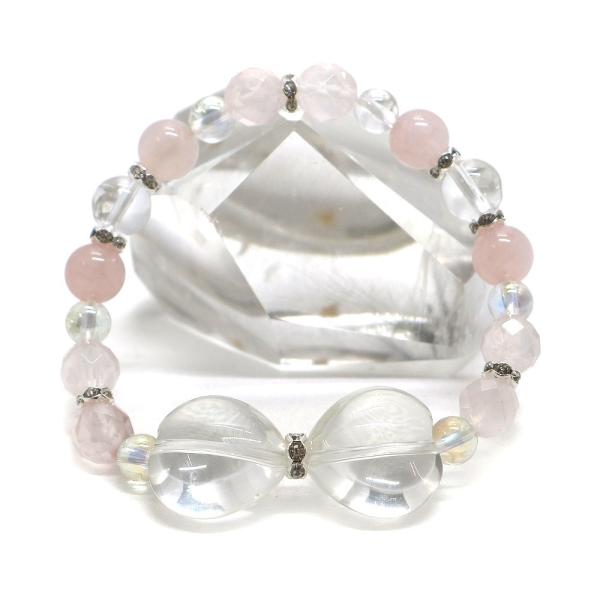 水晶・リボンブレスレット 天然石ブレス パワーストーン Bracelet