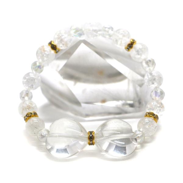 水晶・リボンブレスレット 天然石ブレス パワーストーン Bracelet