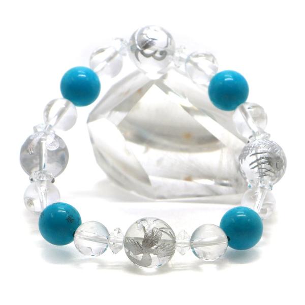 風水四神 オニキス 素彫り ブレスレット 天然石ブレス パワーストーン Bracelet