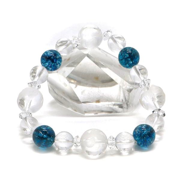 風水四神 水晶 素彫り ブレスレット 天然石ブレス パワーストーン Bracelet