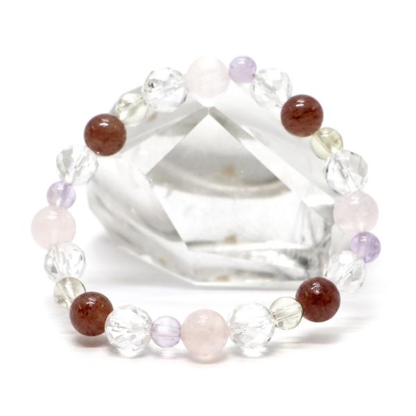 コンビブレスレット レモンクォーツ モスコバイト パワーストーン Bracelet 天然石