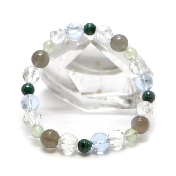 コンビブレスレット マラカイト ブルークォーツ パワーストーン Bracelet 天然石