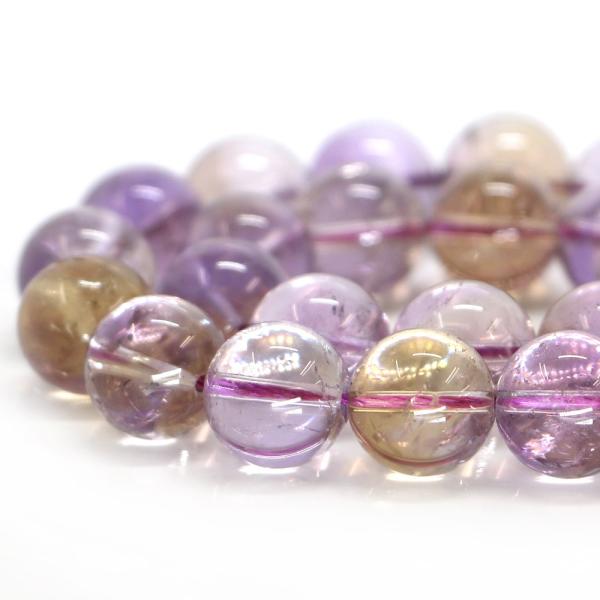 パワーストーン 天然石 ビーズ アメトリン 丸玉 12mm 1連販売
