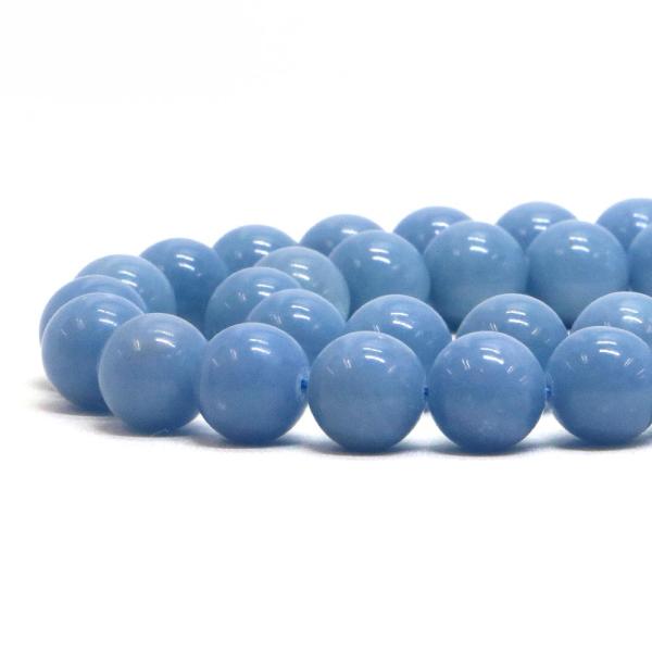 パワーストーン 天然石 ビーズ エンジェライト 丸玉 10mm 1連販売