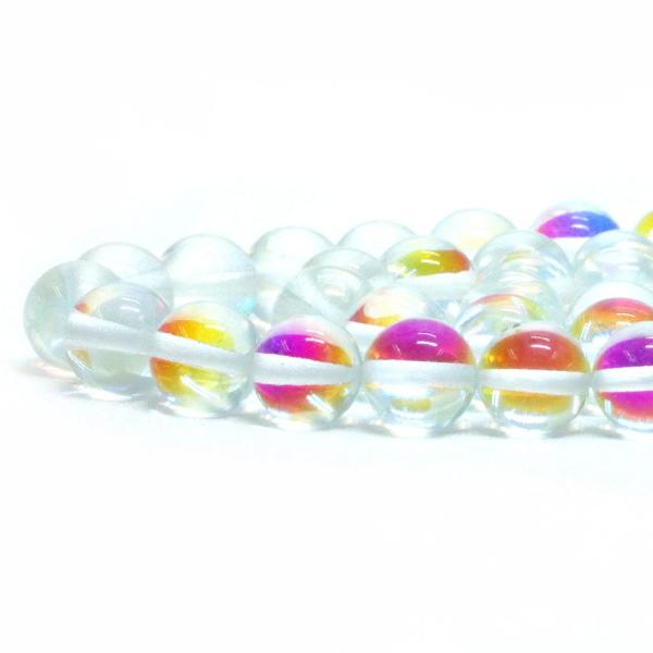 パワーストーン 天然石 ビーズ ルナフラッシュ（人工石） 丸玉 8mm ビーズ パワーストーン