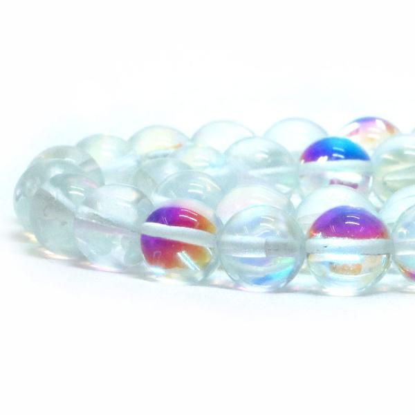 パワーストーン 天然石 ビーズ ルナフラッシュ（人工石） 丸玉 10mm ビーズ パワーストーン