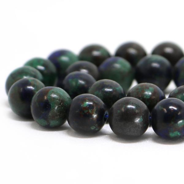 パワーストーン 天然石 ビーズ アズライト 丸玉 10mm 1連販売