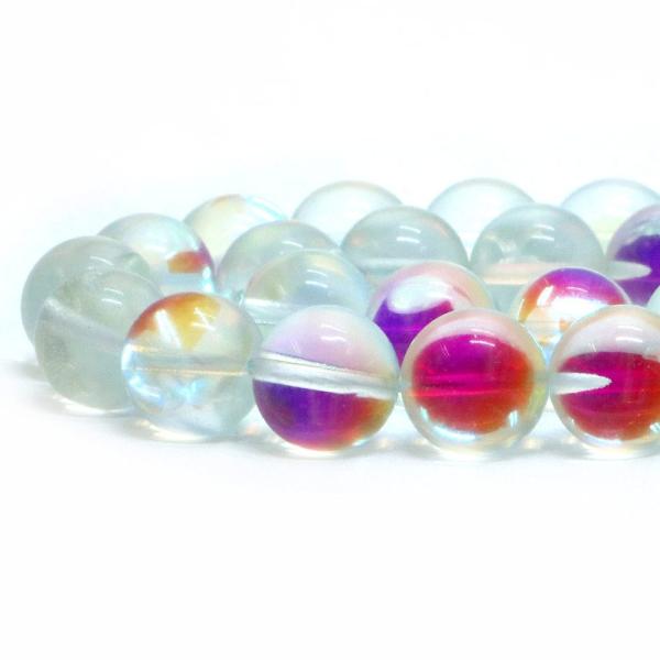 パワーストーン 天然石 ビーズ ルナフラッシュ（人工石） 丸玉 12mm ビーズ パワーストーン