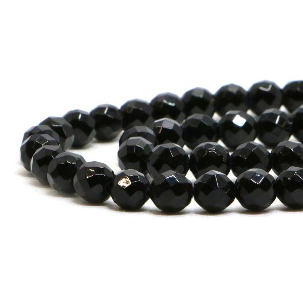 パワーストーン 天然石 ビーズ オニキス カット 6mm 1連販売