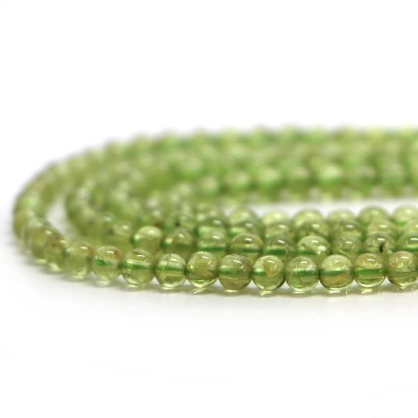 パワーストーン 天然石 ビーズ ペリドット 丸玉 4mm 1連販売