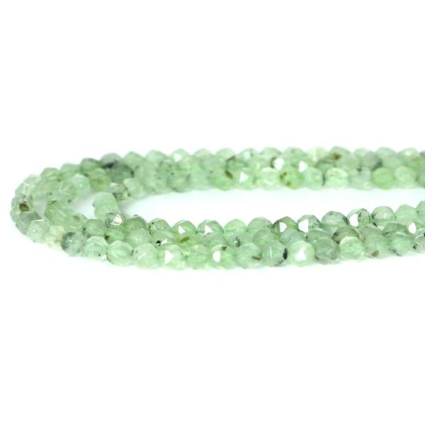 パワーストーン 天然石 ビーズ プレナイト ダイヤカット 6mm 1連販売