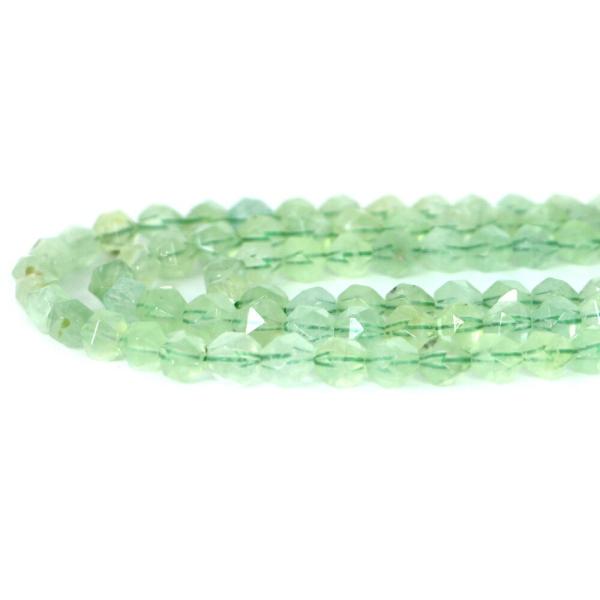 パワーストーン 天然石 ビーズ プレナイト ダイヤカット 8mm 1連販売