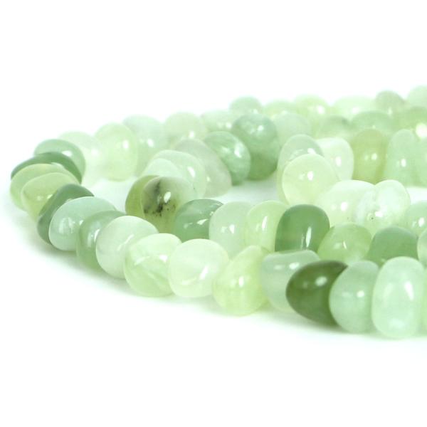 パワーストーン 天然石 ビーズ プレナイト タンブル 横幅/約9ｍｍ 1連販売