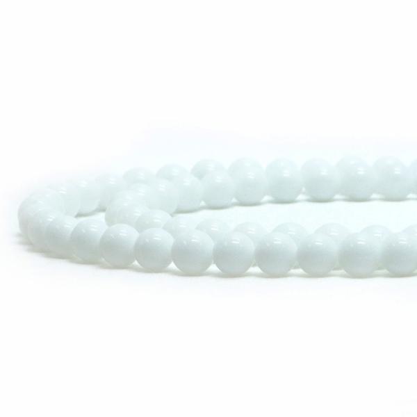 パワーストーン 天然石 ビーズ ホワイトオニキス（人工石） 丸玉 6mm 1連販売