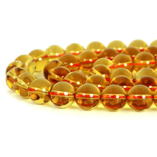 パワーストーン 天然石 ビーズ イエロークォーツ 丸玉 10mm ビーズ パワーストーン