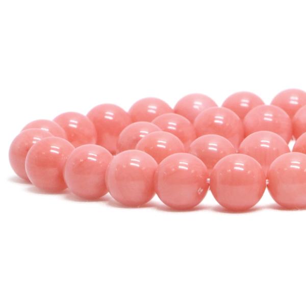 パワーストーン 天然石 ビーズ コーラル（さんご・染め）ピンクオレンジ 丸玉 9mm 1連販売
