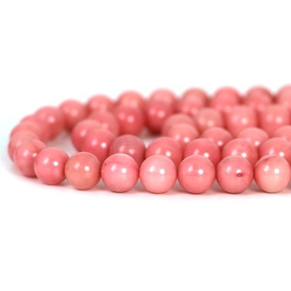 パワーストーン 天然石 ビーズ コーラル（さんご・染め）ピンク 丸玉 8mm 1連販売