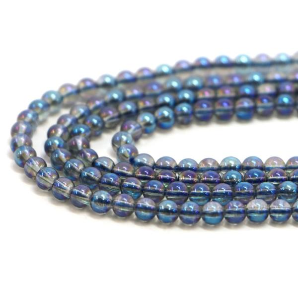 パワーストーン 天然石 ビーズ コスモオーラ 丸玉 4mm 1連販売