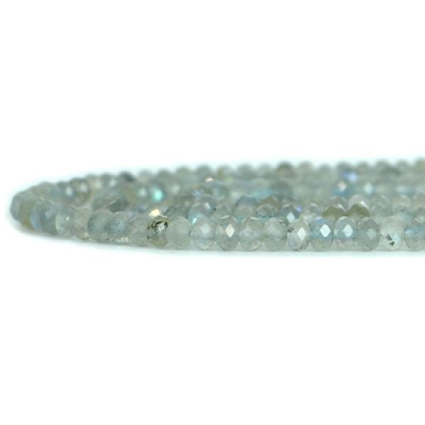 パワーストーン 天然石 ビーズ ラブラドライト ボタンカット 3×5mm 1連販売