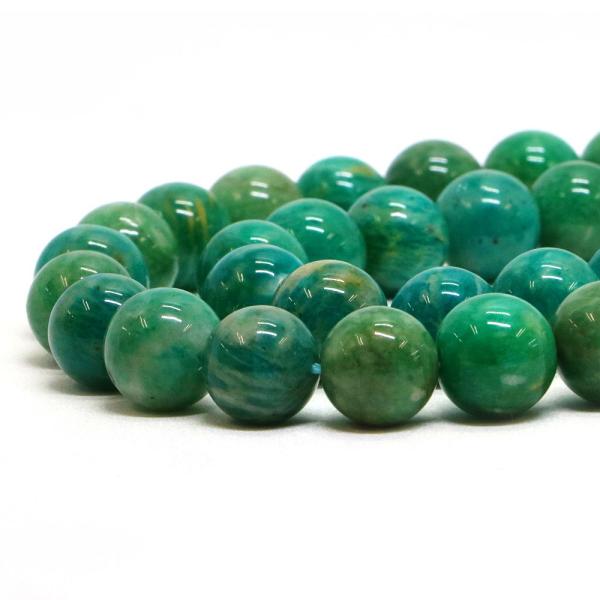 パワーストーン 天然石 ビーズ ロシアンアマゾナイト 丸玉 12mm 1連販売