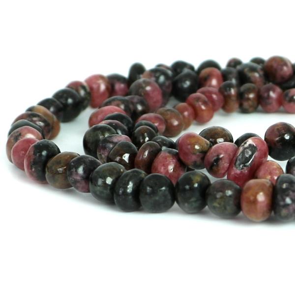 パワーストーン 天然石 ビーズ ロードナイト タンブル 横幅/約8ｍｍ 1連販売