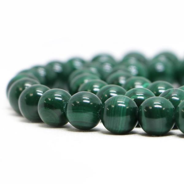 パワーストーン 天然石 ビーズ マラカイト 丸玉 10mm 1連販売