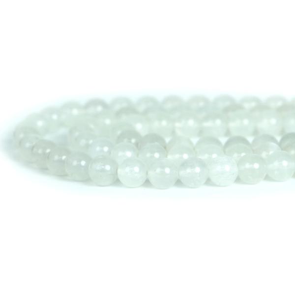パワーストーン 天然石 ビーズ ムーンストーン（ミルキー） 丸玉 6〜7mm 1連販売