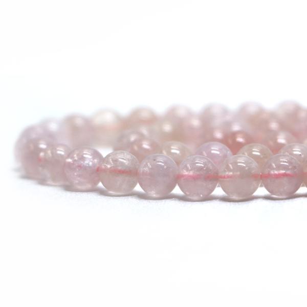 パワーストーン 天然石 ビーズ モルガナイト 丸玉 6mm 1連販売