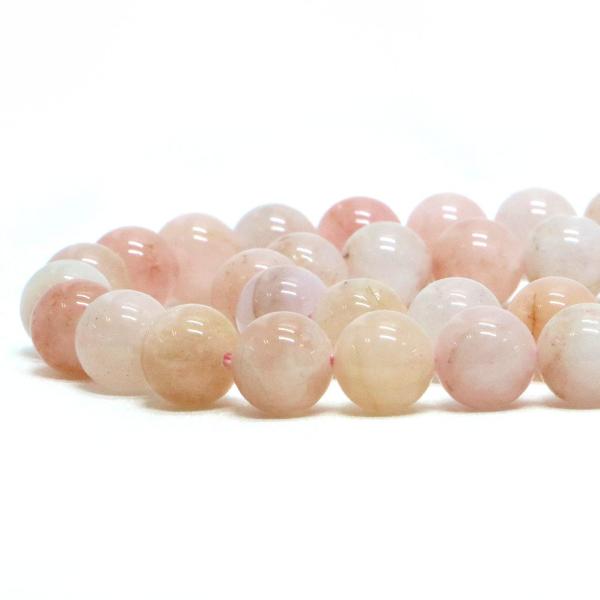 パワーストーン 天然石 ビーズ モルガナイト(サーモンピンク) 丸玉 8mm 1連販売